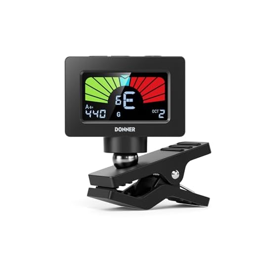 Donner Afinador de Guitarra Afinador Magnético de Guitarra con Pantalla LCD a Color para Guitarra Acústica/Eléctrica Ukelele Bajo Violín Banjo Afinación DT-10 - Negro