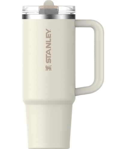Image of STANLEY Quencher ProTour Flip Straw Tumbler with Leakproof Lid 30 oz | Built-In Straw and Handle | Cup Holder Compatible for Travel | Insulated Stainless Steel Cup | BPA-Free | Cream