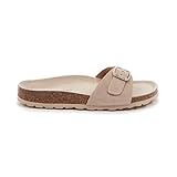 Abbacino Sandalia plana con hebilla de mujer en beige Beige