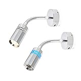 12V RV Flexible Reading Wall Lamp - USB Port, Adjustable Goose Neck, Dual Lighting Mode, Blue Pilot...