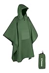 TOMSHOO Poncho Impermeable, Poncho de Lluvia Imper...: 【Poncho de lluvia 3 en 1】 Nuestro poncho se puede utilizar como impermeable, te protege de la humedad. También se puede utilizar como alfombra de camping, toldo, versátil. 【Ultra impermeable】Poliéster 210D, impermeable con tratamiento plástico, imper...