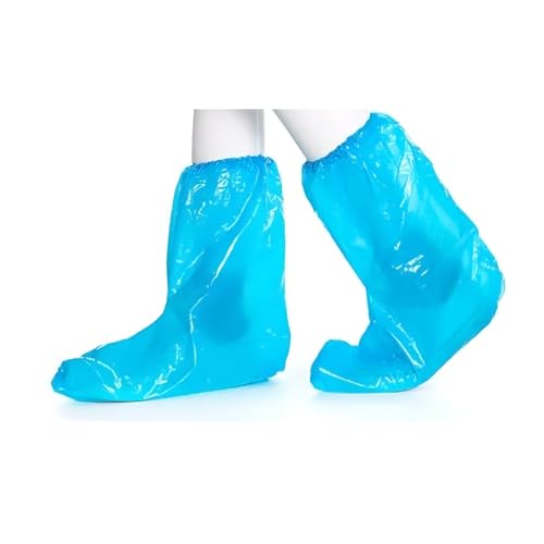 Image of Unisex Waterproof Rain Shoe Cover, Boots Cover | for Cycling Fishing Hunting Car Washing Gardening Hiking Farming / / Slip-Resistant Shoe Covers, Blue (1Pair)