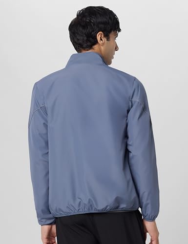 Image of Qube By Fort Collins Men's Polyester Standard Length Regular Fit Windbreaker Jacket - All-Weather & Winter Protection, Lightweight & Windproof