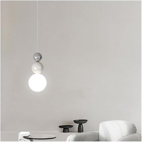 Nordic Children's Acrylic Pendant Light - Cream Iron Chandelier with LED Base for Kids Room, Study, Restaurant - Romantic Hanging Lamps for Nursery & Playroom Decor