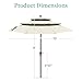 Best Choice Products 10ft 3-Tier Solar Patio Umbrella, Outdoor Market Sun Shade for Backyard, Deck, Poolside w/ 24 LED Lights, Tilt Adjustment, Easy Crank, 8 Ribs - Ivory