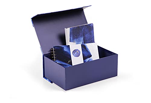 Porte-bloc Clairefontaine 23x33 Cm Clairefontaine 115942C - Un Porte-Bloc 23x33 Cm En Carton - Motif Floral Peint à L'Encre Bleue - Finition Papier Satiné - Support Pour Réunion - Collection Inkebana Bloc