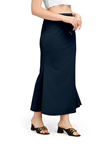 Image of Mogsa Women's Lycra Fishcut Saree Shapewear Petticoat - Tummy Control Slim Fit Stretchable Shaper Skirt with Drawstring & Side Slit for Sarees