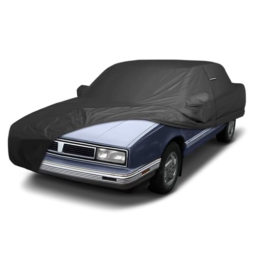 Image of iCarCover Waterproof Car Cover for 1982-1991 Pontiac 6000 2-Door, 4-Door | High-End Custom Fit All Weather Indoor Outdoor Hail Rain UV Sun Resistant Snow Dust Storm Protection Covers (Black)