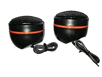 TS-406 High Efficiency Dome Car Tweeter for Coaxial Car Speaker 300W MAX (Pair) Black.