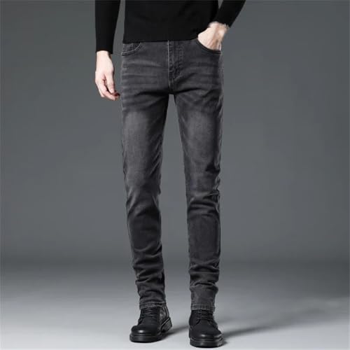 Men's Denim Pants Slim Stretch Streetwear Korean Vintage Casual Jeans2