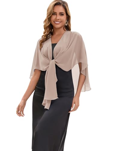 Baoqiya Chiffon Shawl Evening Scarf Shawls and Wraps for Women Wedding Party Bridal Scarves Cover Ups