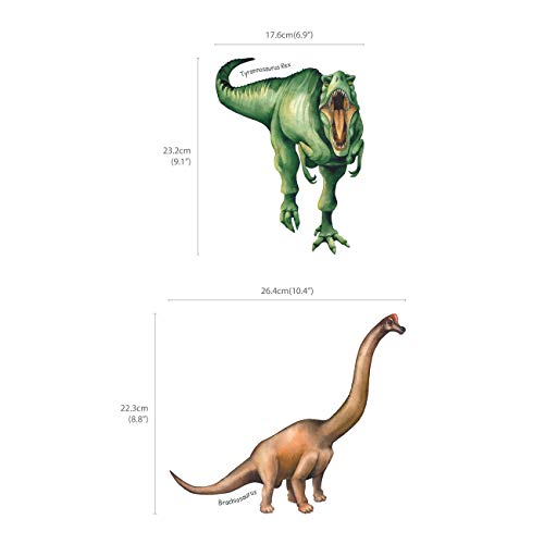 Vinilos decorativos niños dinosaurios acuarela 4 hojas miniatura 6