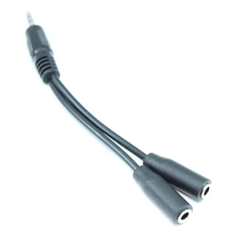 Adaptador Y Cable Estéreo 3.5mm Macho a 2 Hembra miniatura 2