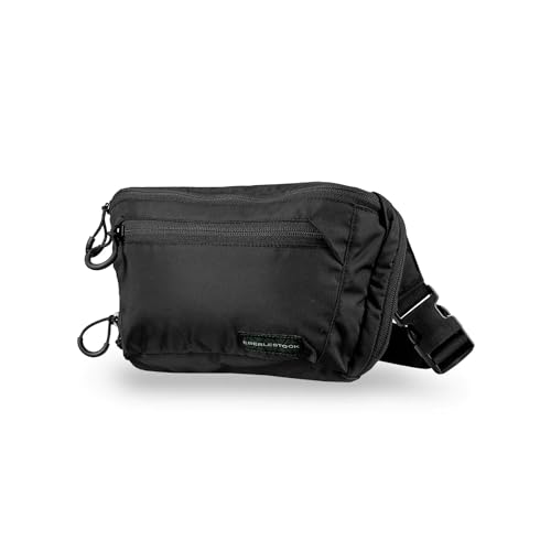 Eberlestock Bando Bag - Tactical Men's Fanny Pack w/Adjustable Waist Belt, Zippered Pockets, Compact Lightweight Belt Bag, Black, XL, Waist Pack