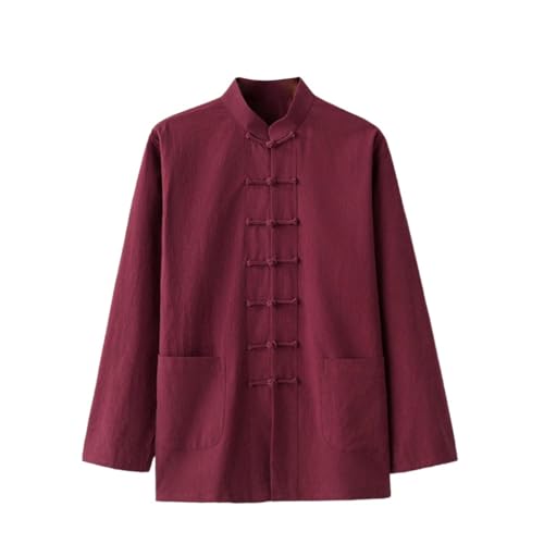 Chemise homme style chinois coton mélangé contre la rigidité des vêtements