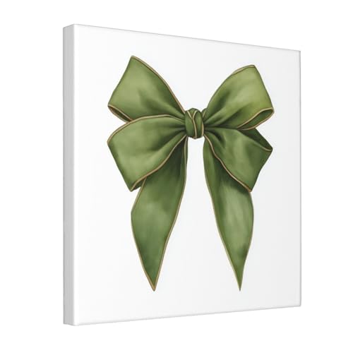 Lienzo de coqueta verde salvia de 30x30 cm enmarcado para decorar tu dormitorio