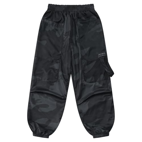 Big Boys' Elastic Waist Outdoor Sweatpants Pull-On Cargo Jogger Pants Casual Jogging Trousers2