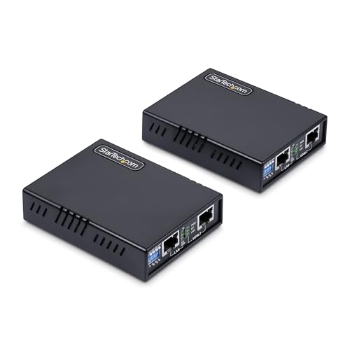StarTech.com VDSL2 Ethernet Extender Kit Over Single Pair Wire, Up to 0.6mi (1km) Long Range Repeater, Replace for 110VDSLEXT, TAA
