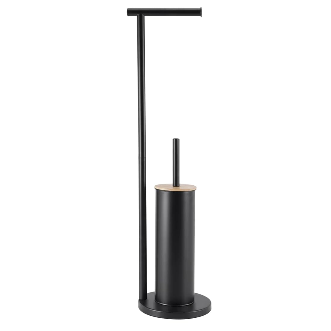UDSKNV[KSL Toilet Paper Shelf Standing Tissue Holder-Minimalist Design, 2-In-1 Brush and Roll Paper Rack for Bathroom Space