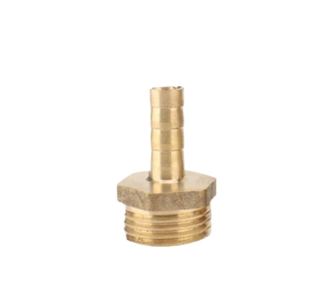 Anygkt Od 12Mm Pagoda Connector 6 8 10 12 14Mm Hose Barb Connector, Hose Tail Thread 1/8 1/4 3/8 1/2 Inch Thread Brass Water Pipe Fittings(,3/8")