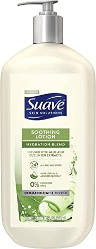 Suave Skin Solutions Body Lotion, Soothing with Aloe, 32 oz