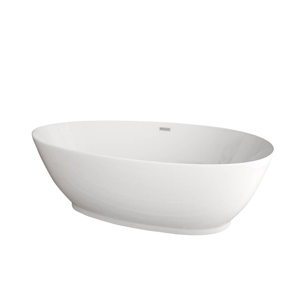 HOME DELUXE - vasca da bagno freestanding - DELIA, bianco - dimensioni: ca. 180 x 90 x 58 cm - capacità: 270 litri, inclusa protezione troppopieno, sifone e chiusura I Spa, per 2 persone.