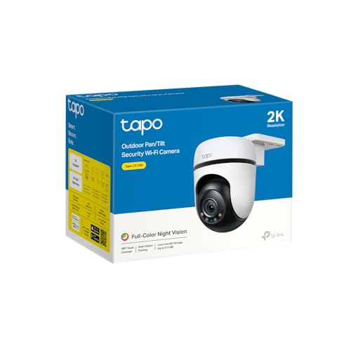 Tapo TP-Link 2K 3MP 1296P Outdoor Pan/Tilt Security Wi-Fi Camera, IP65 Weatherproof, Motion Detection, 360 C510W 11 31OqkwZdS4L