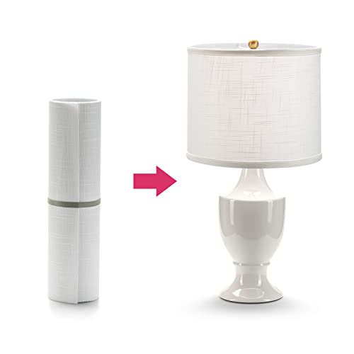 Lampshade Material Styrene White Linen Fabric Sheet Used To Make Diy Lampshade Pre-Cut Length - 14Inch High X 64Inch Wide This Size Is Suitable For The Lampshade Of Table Lamp And Floor Lamp #TOP3
