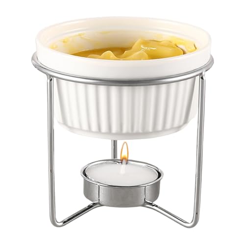 Olla Para Calentar Mantequilla,Utensilios De Cocina De Cerámica Sin Cable,Olla De Fondue Para Chocolate Y Queso - Para Mariscos Chocolate Té Postre Salsa Frutas Reuniones Familiares Cocina Familia