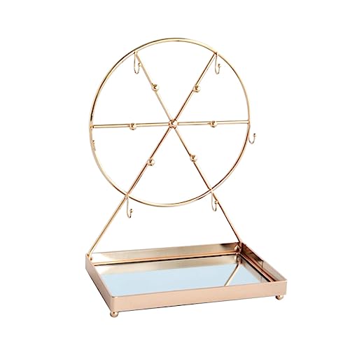 KESONIKU Soporte de joyería de Noria de fantasía, Estante de exhibición de joyería con Ganchos, Soporte Organizador de joyería para tocador de baño Soporte para Joyas