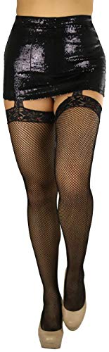 Image of ToBeInStyle Women's Attached Garter Belt Suspender Nylon Stocking Pantyhose