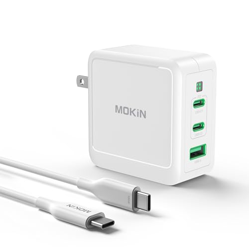 100W USB C Charger Block, 3-Port GaN+ USB C Super Fast Charger Foldable Compact Wall Charger for iPhone 16/15 Series, Galaxy S24/S23, iPad Pro, MacBook Air, Google Pixelbook, Steam Deck