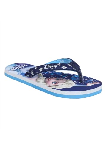 Image of Kidsville Official Frozen Elsa Printed Navy Blue Kids Girls Flip-Flop | Soft, Non-Slip, Indoor, Outdoor, House Slipper, Comfortable & Durable Footwear for Children