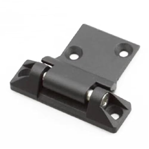 Zinc Alloy Black Door Fittings Industrial Heavy Hinge Hardware Load-bearing Hinge(180 Degree Adjustable) 1Pcs(130mm Left)