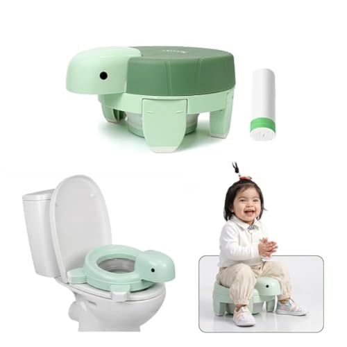 Image of Kids Potty Seat for 2-5 years, 4 in 1 Portable Kids Toilet Seat for Travel, Detachable Potty Bowl, Splash Guard & Non-Slip Base - Ideal for Indoor & Outdoor Use