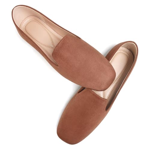 Image of Dear Time Women's Flats Comfortable Slip On Ballet Flats Soft Solid Casual Shoes