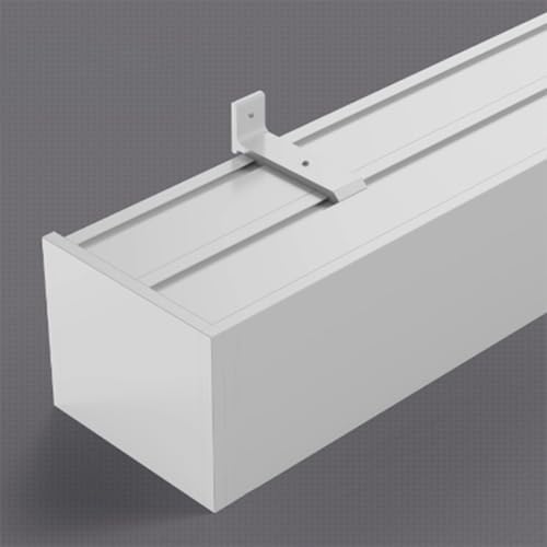 Dual Track Window Box Baffle Rail - 3-in-1 Side Installation Privacy Room Dividers, Minimalist Design Wall-Mounted, 149.6in Length for Stylish Home Decor