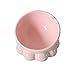 Pet Bowl Ceramic Bowl Raised Dog Bowl Elevated Bowl Pet Food Water Feeder Dishes Feeding Mat Small Medium Tilt Neck Guard Durable Dog Dishes (Color : Pink 1)