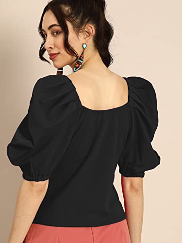 Image of Women's & Girl's Solid Short Sleeve Crop Top (LY-TopD6 Variation)