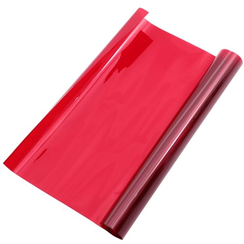 Operitacx Filtro para Luz de Atardecer Pet 40x100cm, Película de Color Rojo para Fotografía y Vídeo, Filtro de Corrección para Flash Estroboscópico, Iluminación de Estudio y Efectos