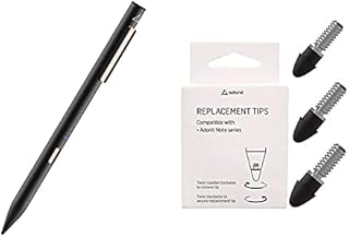 adonit Note (Black) Stylus Pen for iPad Precise Writing/Drawing with Palm Rejection & Adonit Note/ Note-M/ Note-U VC Tips 3 Pack Sensitive Nibs Extra Stylus Pen Tips for iPad Pro, iPad Mini, iPad Air
