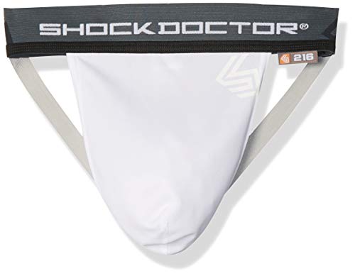 Shock Doctor Men's Supporter without Pocket, White, X-Large