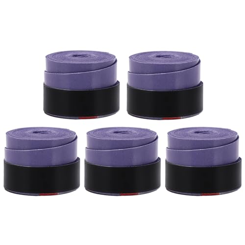 Overgrip Kit 5 Unidades, Qualidade Premium, Raquete Tênis, Beach Tennis, Squash e Varas de Pesca (Roxo, sem orifício)