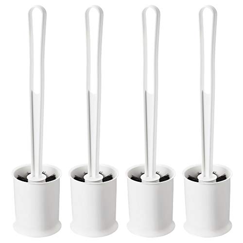 Ikea TACKAN - Escobilla y soporte para inodoro (4 unidades), color blanco