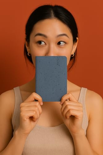 Image of Eco Friendly Coffee Husk Mini Pocket Jotter Ruled - 64 Bleed-Resistant FSC Certified lined I Ideal for Students and Professionals (5, Scarlet Blue)