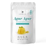 Agar Agar Powder, Vegan Unflavored Gelatin Substitute, Non-GMO, Gluten Free, No Additives and Preservatives, 4oz