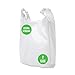 Price comparison product image 100 x Strong Medium White Plastic Vest Carrier Bags 10x15x18" *FREE P&P!*
