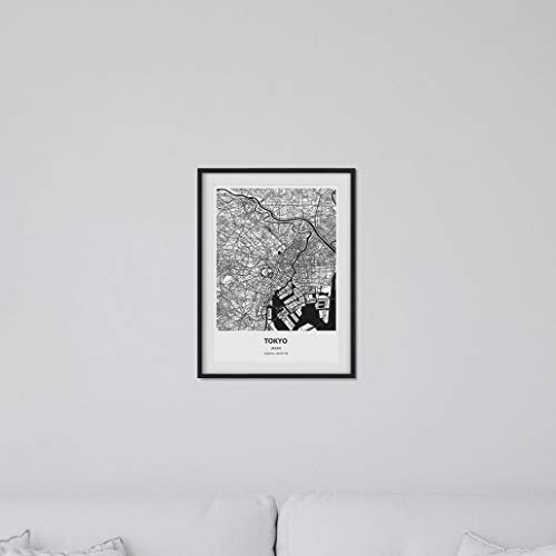Nacnic Poster Mappa di Tokyo - Giappone. Città