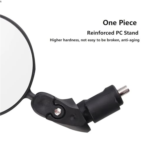 Retrovisor de bicicleta gran angular ajustable con rotación completa para MTB 6