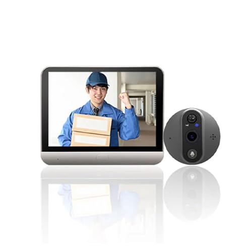 gdsDEs Timbre con cámara iCam365, 5000mAh, Ojo de la Puerta, visión Nocturna, 3MP, 2,4G, WiFi, cámara de Mirilla Inteligente, videoportero, Vista Digital
